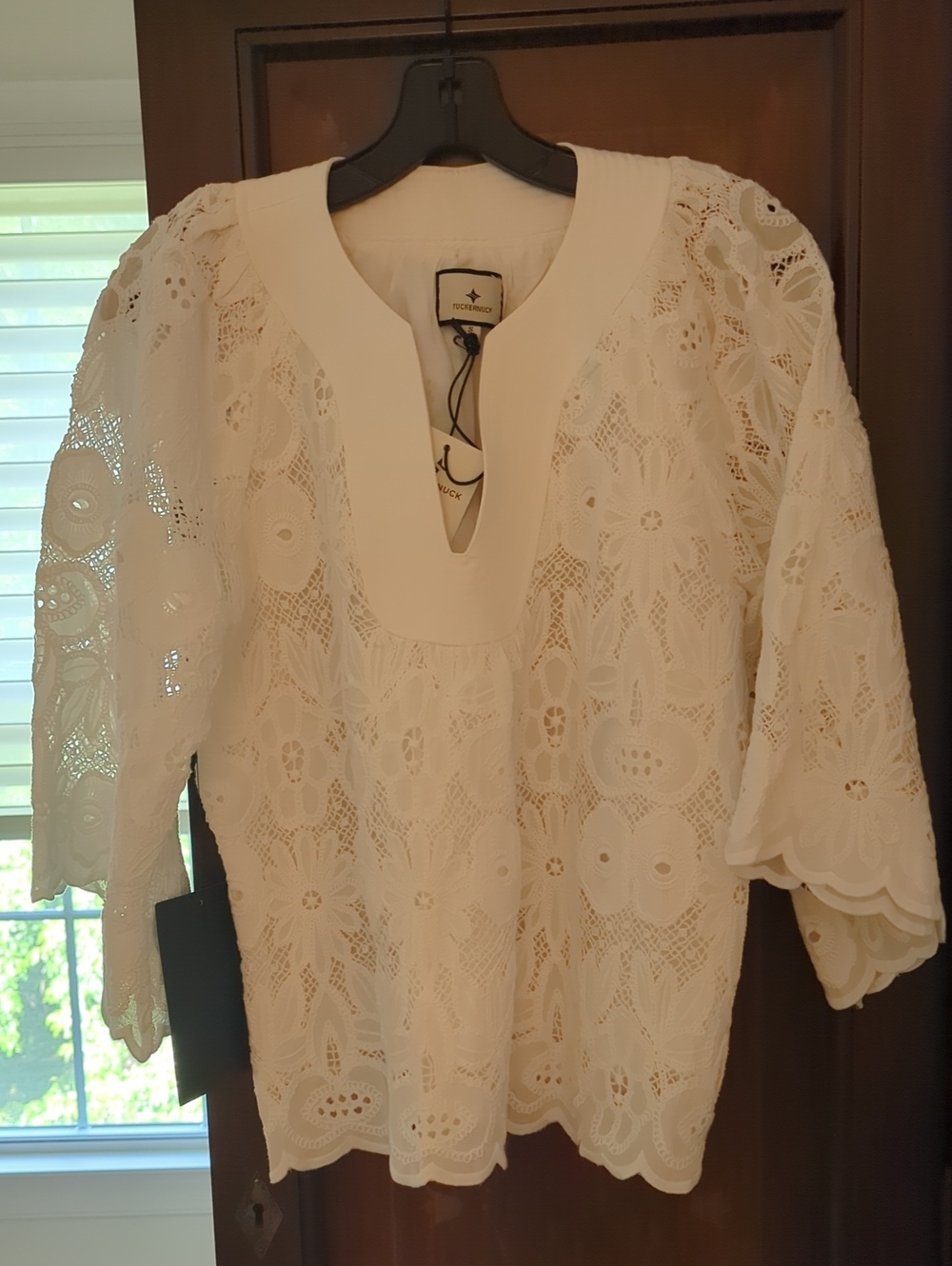Tuckernuck White Eyelet Lace Florian Blouse